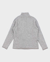 Women's Grey Patagonia Half Zip Fleece - M