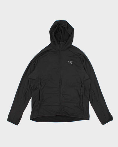 Mens Black Arc'teryx Zip Up Hooded Fleeces - L