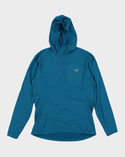 Mens Green Arc'teryx Zip Up Hooded Fleece- M