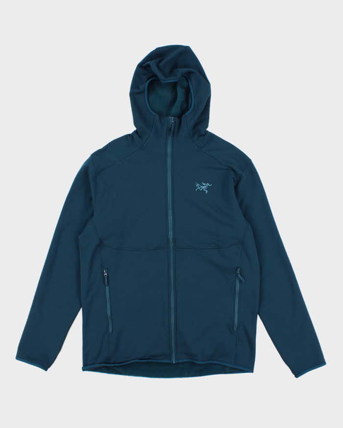 Mens Green Arc'teryx Zip Up Hooded Fleece - L