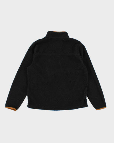 Men's Black Carhartt half Button Fleece - M