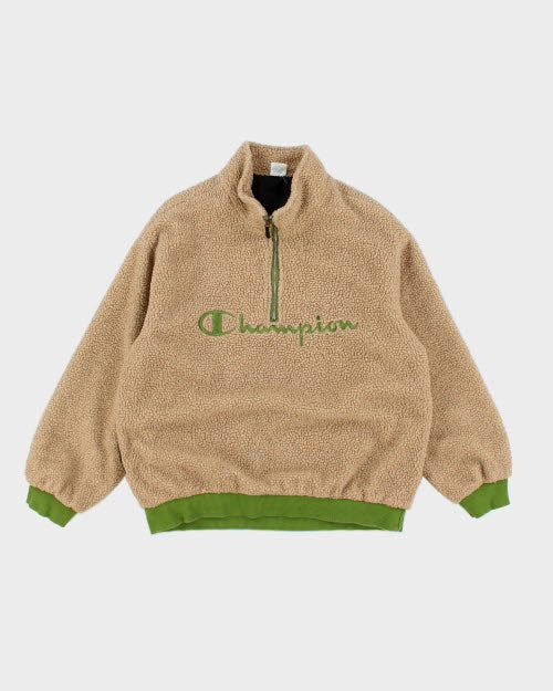 Vintage 2000's Champion Teddy Half Zip Fleece - L