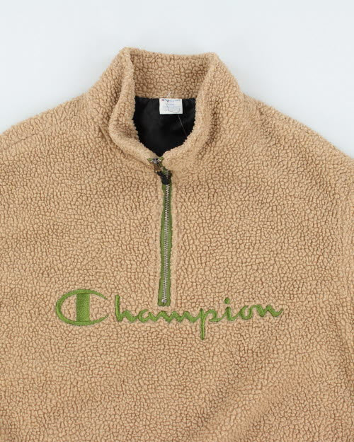Vintage 2000's Champion Teddy Half Zip Fleece - L