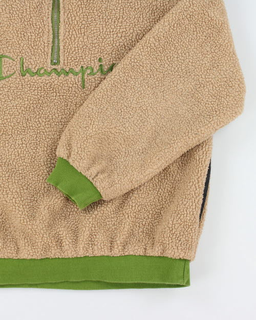 Vintage 2000's Champion Teddy Half Zip Fleece - L