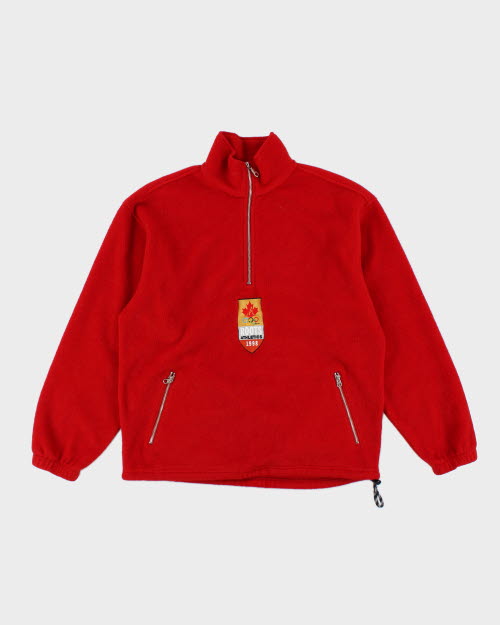 Vintage 1990's Roots Olympics Quarter Zip Fleece - M
