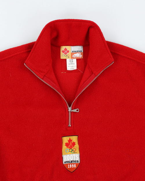 Vintage 1990's Roots Olympics Quarter Zip Fleece - M