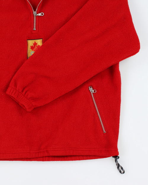 Vintage 1990's Roots Olympics Quarter Zip Fleece - M
