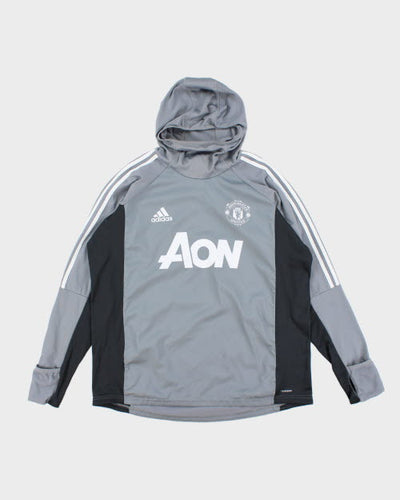 Manchester United Fleece Lined Lightweight Hooded Pullover - XL