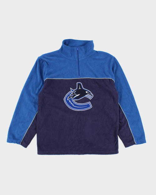 Vintage NHL Vancouver Canucks Quarter Zip Fleece - M