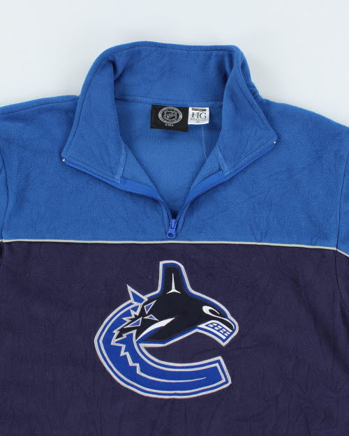 Vintage NHL Vancouver Canucks Quarter Zip Fleece - M