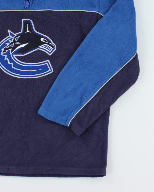 Vintage NHL Vancouver Canucks Quarter Zip Fleece - M