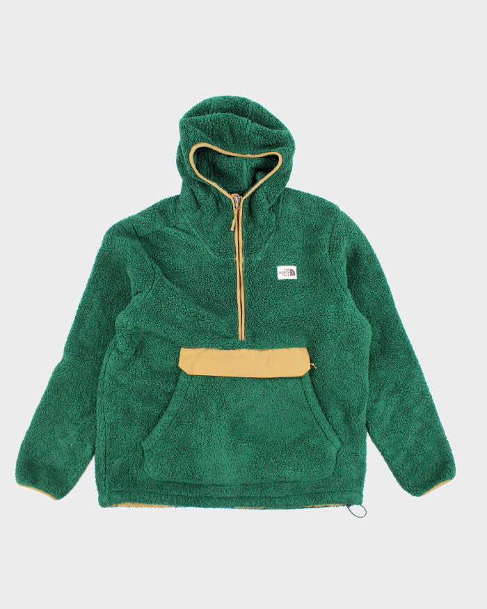 The North Face Green Quarter-zip Teddy Bear Fleece - L