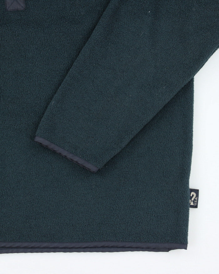 Vintage 90's Guess Collarless Quarter Zip Fleece - L