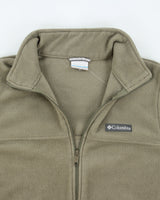 Columbia Khaki Full-zip Fleece - M