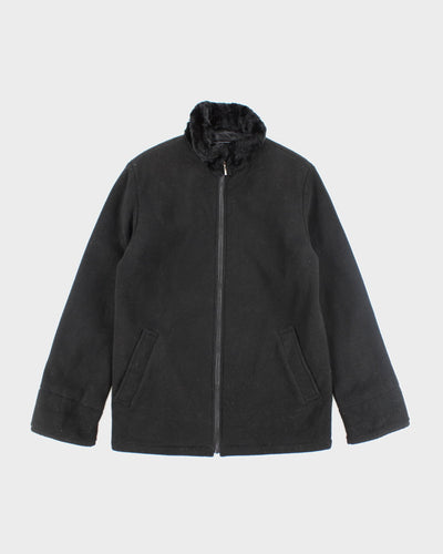 London Fog Black Full-Zip Fleece - S