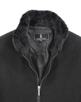 London Fog Black Full-Zip Fleece - S