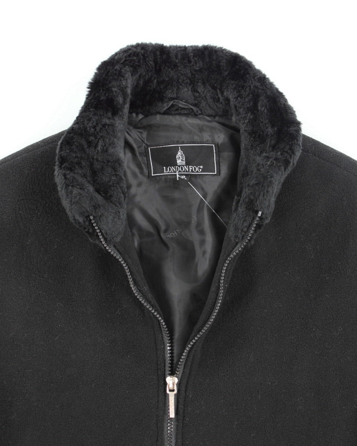 London Fog Black Full-Zip Fleece - S