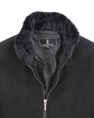 London Fog Black Full-Zip Fleece - S