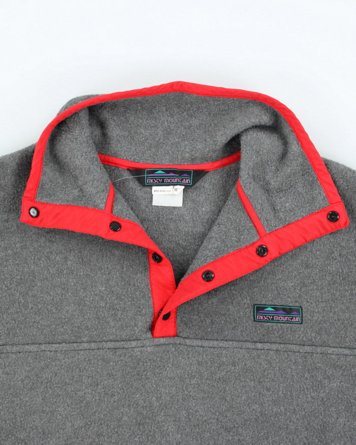 Vintage 90's Misty Mountain 1/4 Snap Button Fleece - M
