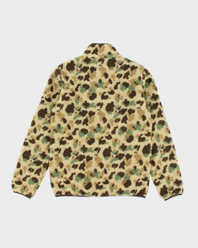 Vintage Y2K Burton Camouflage Full Zip Fleece - M