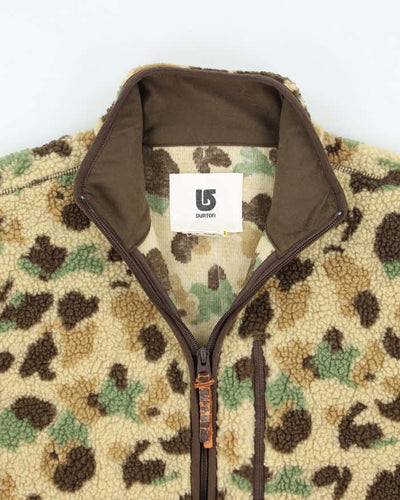 Vintage Y2K Burton Camouflage Full Zip Fleece - M