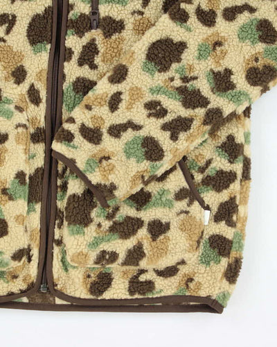 Vintage Y2K Burton Camouflage Full Zip Fleece - M