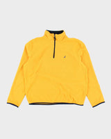 Nautica Yellow Quarter-Zip Fleece - S