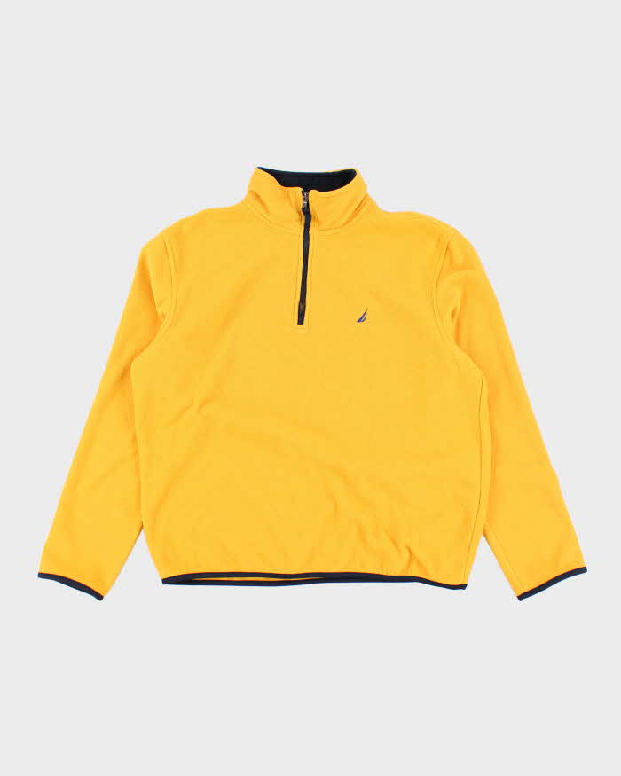 Nautica Yellow Quarter-Zip Fleece - S