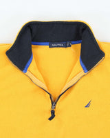 Nautica Yellow Quarter-Zip Fleece - S