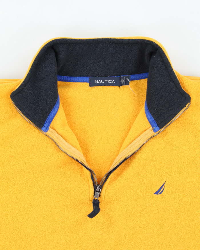 Nautica Yellow Quarter-Zip Fleece - S
