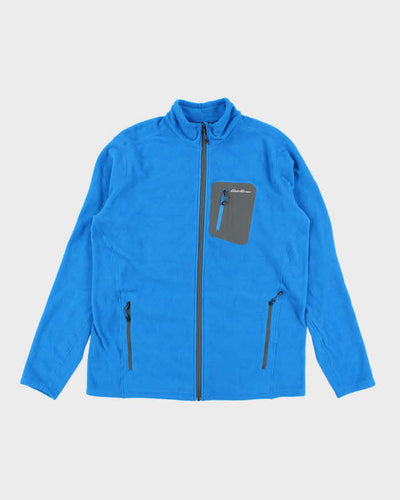 Eddie Bauer Blue Full-Zip Fleece - XL