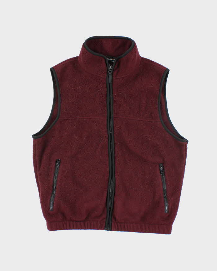 Eddie Bauer Red Sleeveless Fleece - S