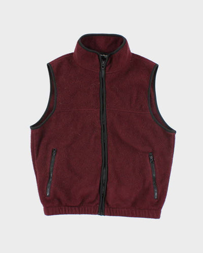 Eddie Bauer Red Sleeveless Fleece - S