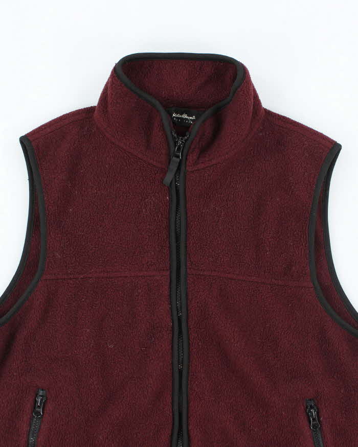Eddie Bauer Red Sleeveless Fleece - S
