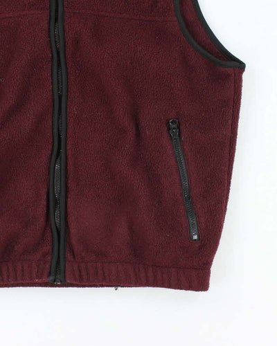 Eddie Bauer Red Sleeveless Fleece - S