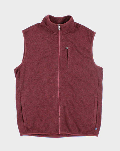 Chaps Red Sleeveless Fleece - L