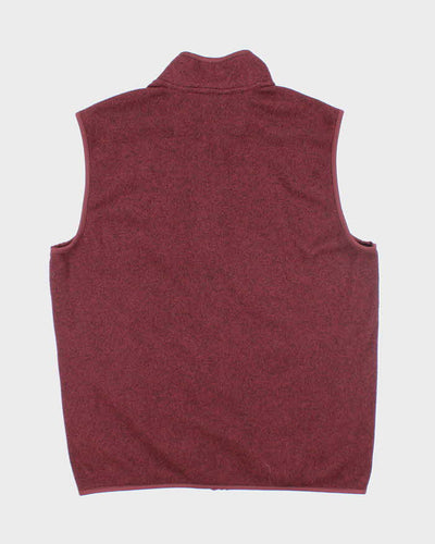 Chaps Red Sleeveless Fleece - L