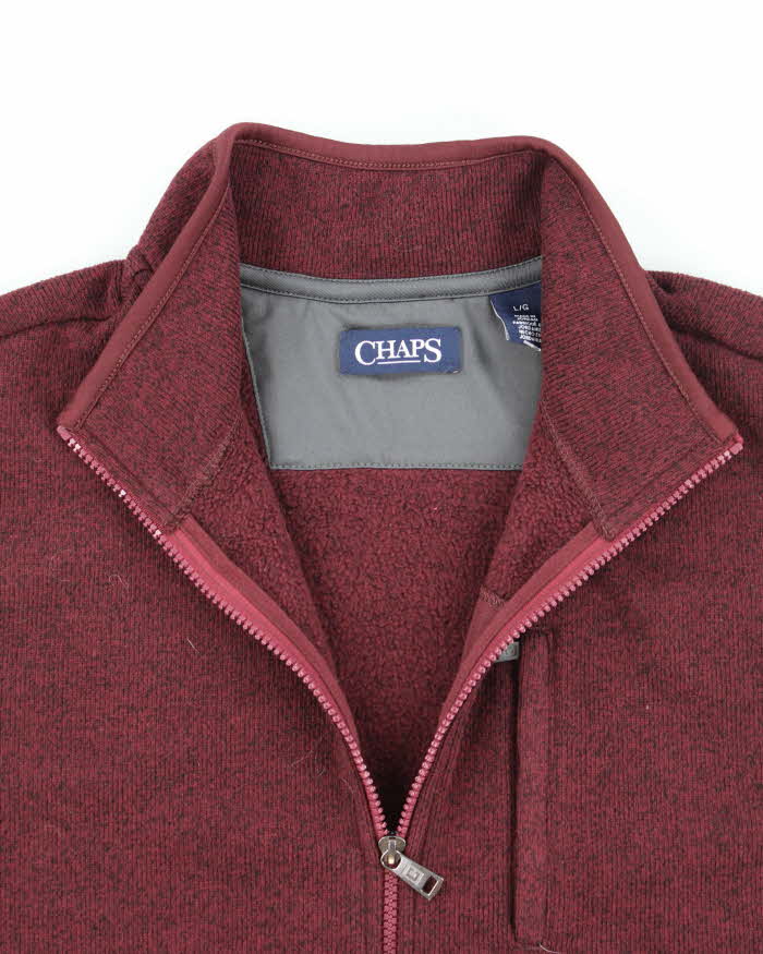 Chaps Red Sleeveless Fleece - L