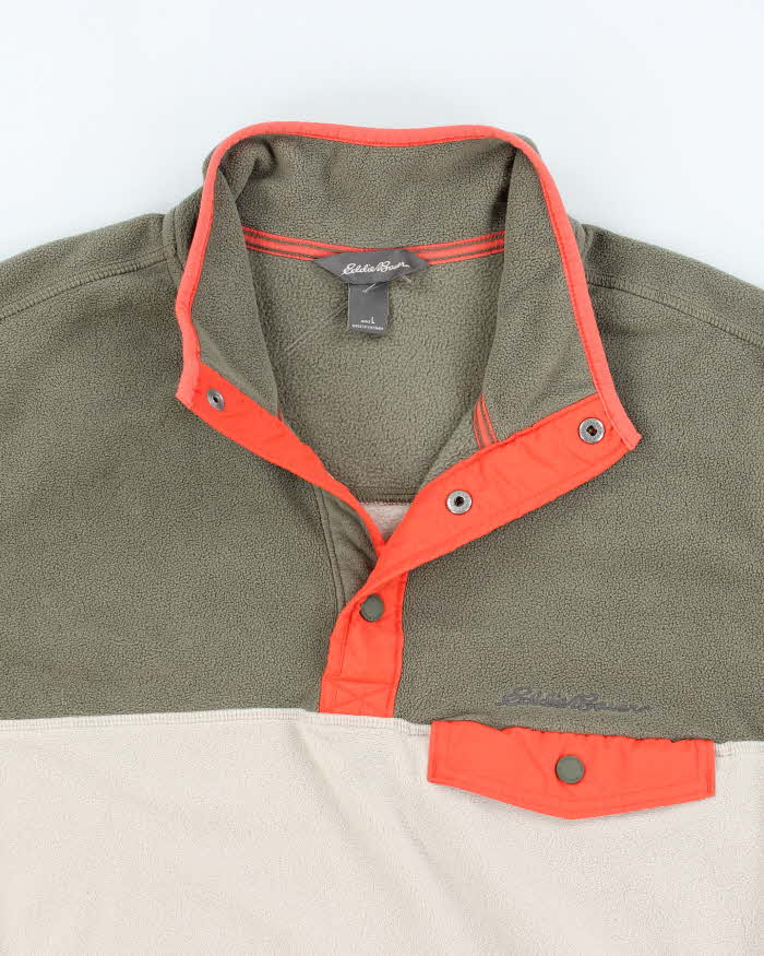Eddie Bauer Quarter Button Fleece - L