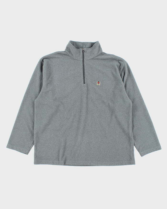 Vintage Tommy Hilfiger Grey Quarter Zip Fleece - XL