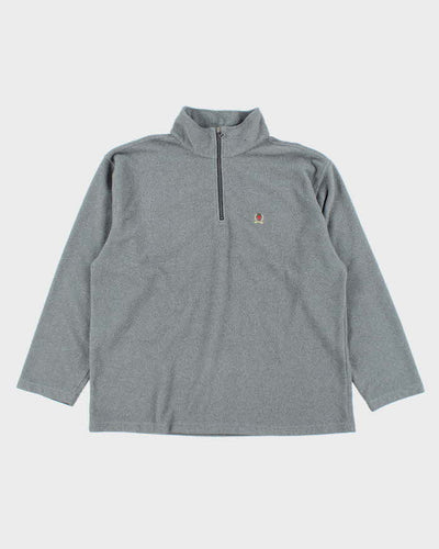 Vintage Tommy Hilfiger Grey Quarter Zip Fleece - XL