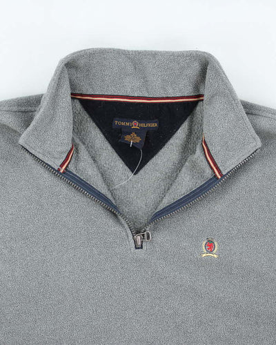 Vintage Tommy Hilfiger Grey Quarter Zip Fleece - XL