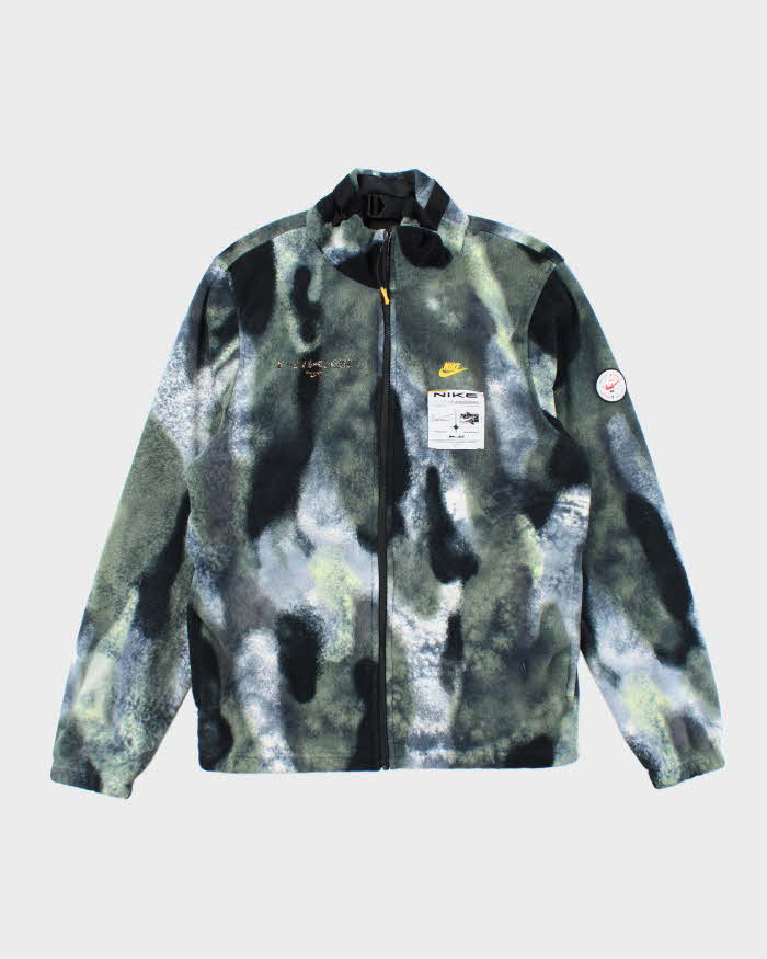 Nike Polar Tie Dye Black Volt Full Zip Fleece - S