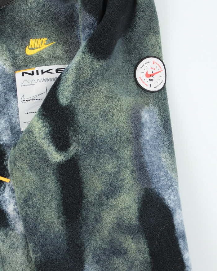 Nike Polar Tie Dye Black Volt Full Zip Fleece - S