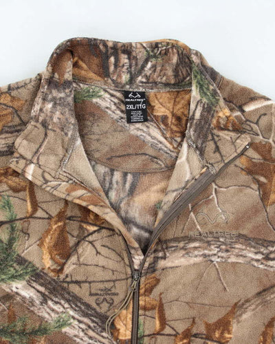 Vintage 2000's Real Tree Camouflage Full Zip Fleece - XXL