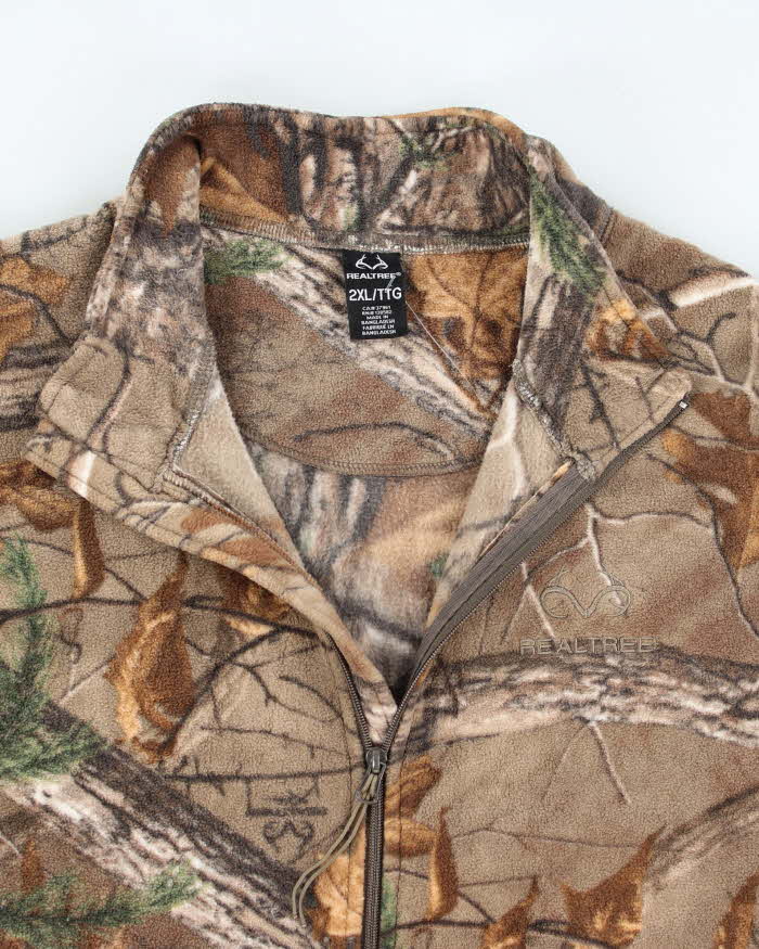 Vintage 2000's Real Tree Camouflage Full Zip Fleece - XXL