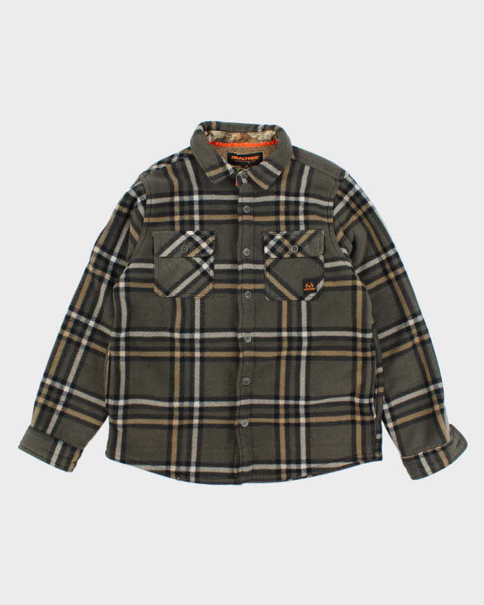 Vintage Realtree Checked Button-Up Fleece - L