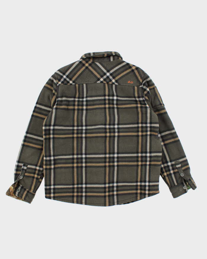 Vintage Realtree Checked Button-Up Fleece - L