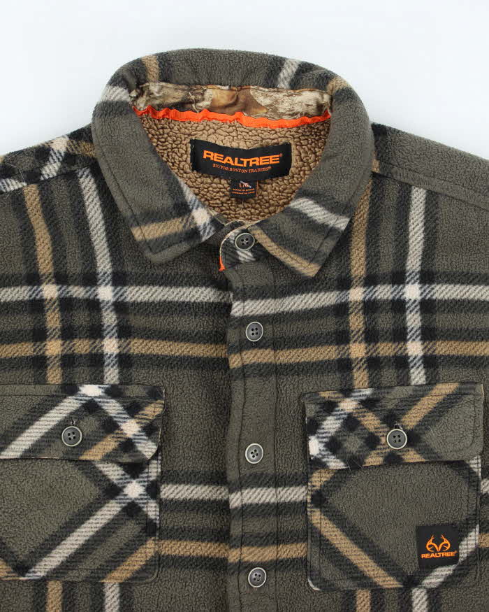 Vintage Realtree Checked Button-Up Fleece - L