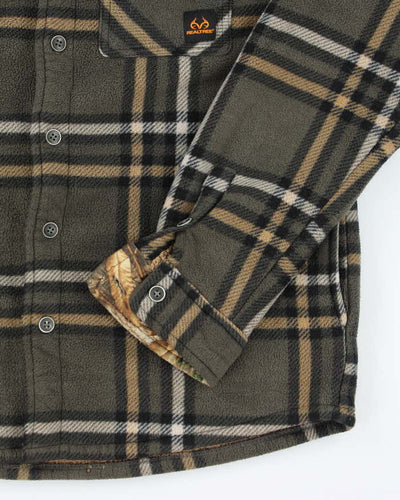 Vintage Realtree Checked Button-Up Fleece - L